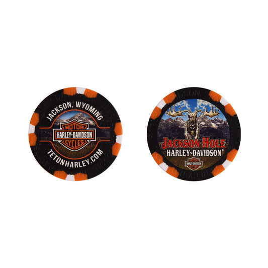 Jackson Hole Harley-Davidson Poker Chips black and yellow