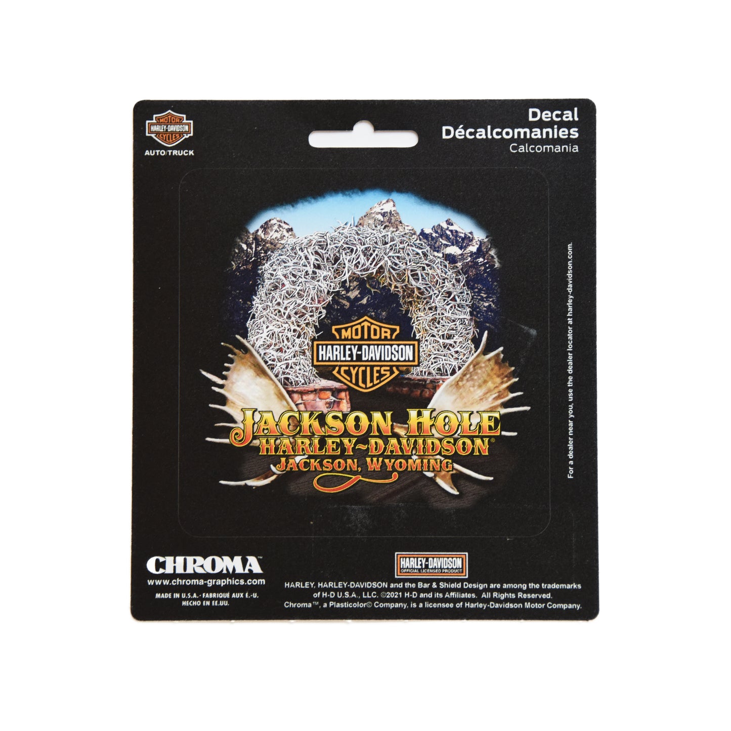 Jackson Hole Harley-Davidson Antler Arch Logo Vehicle Decal