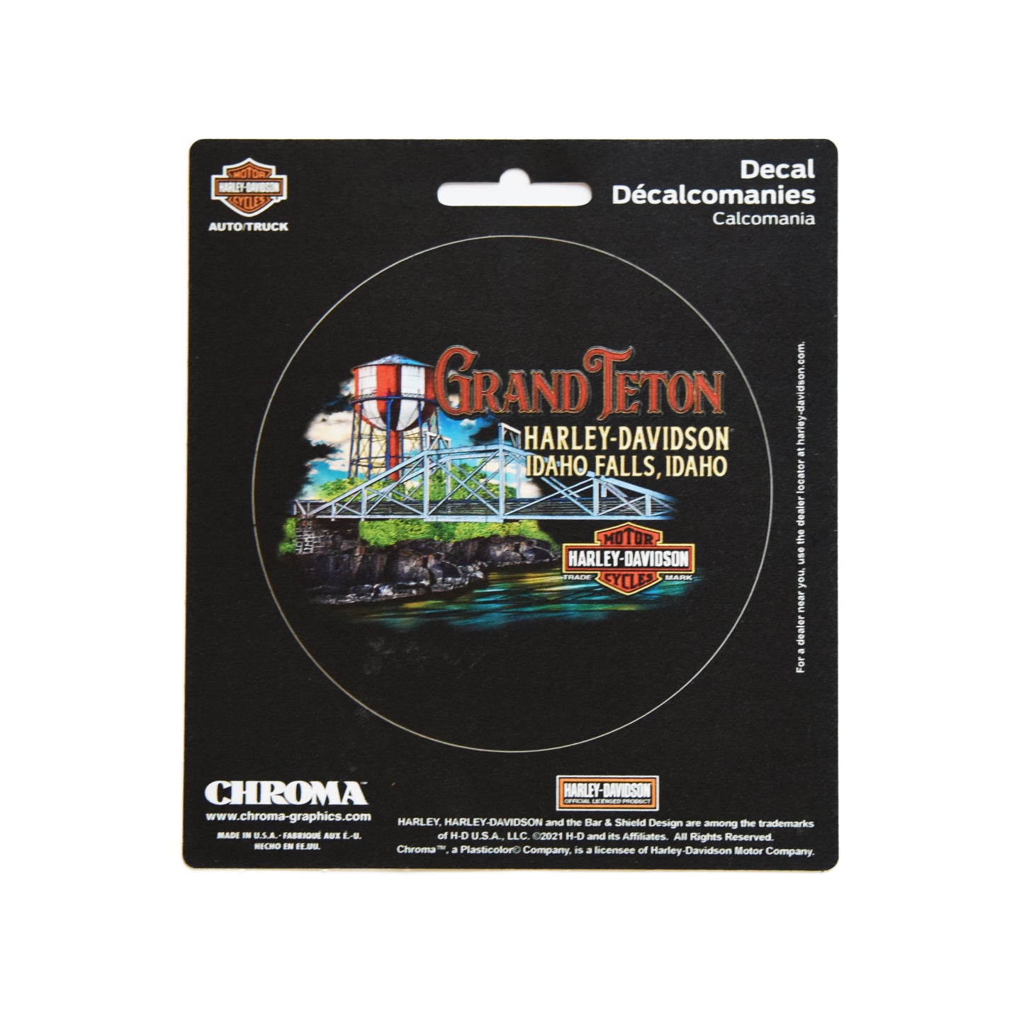 Grand Teton Harley-Davidson Water Tower Logo Vehicle Decal