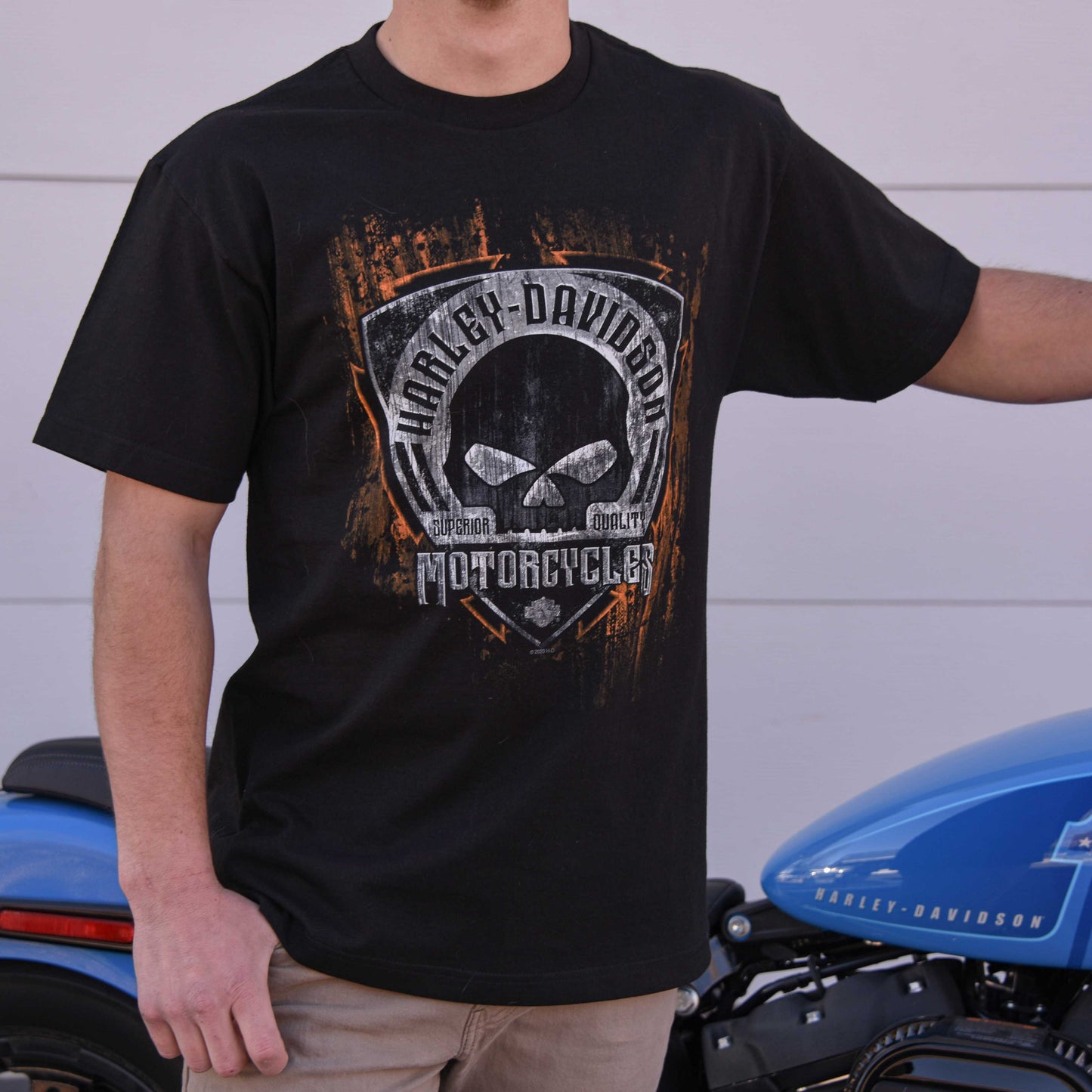 Grand Teton Harley-Davidson Corrosion T-Shirt w/ Wing Design Back