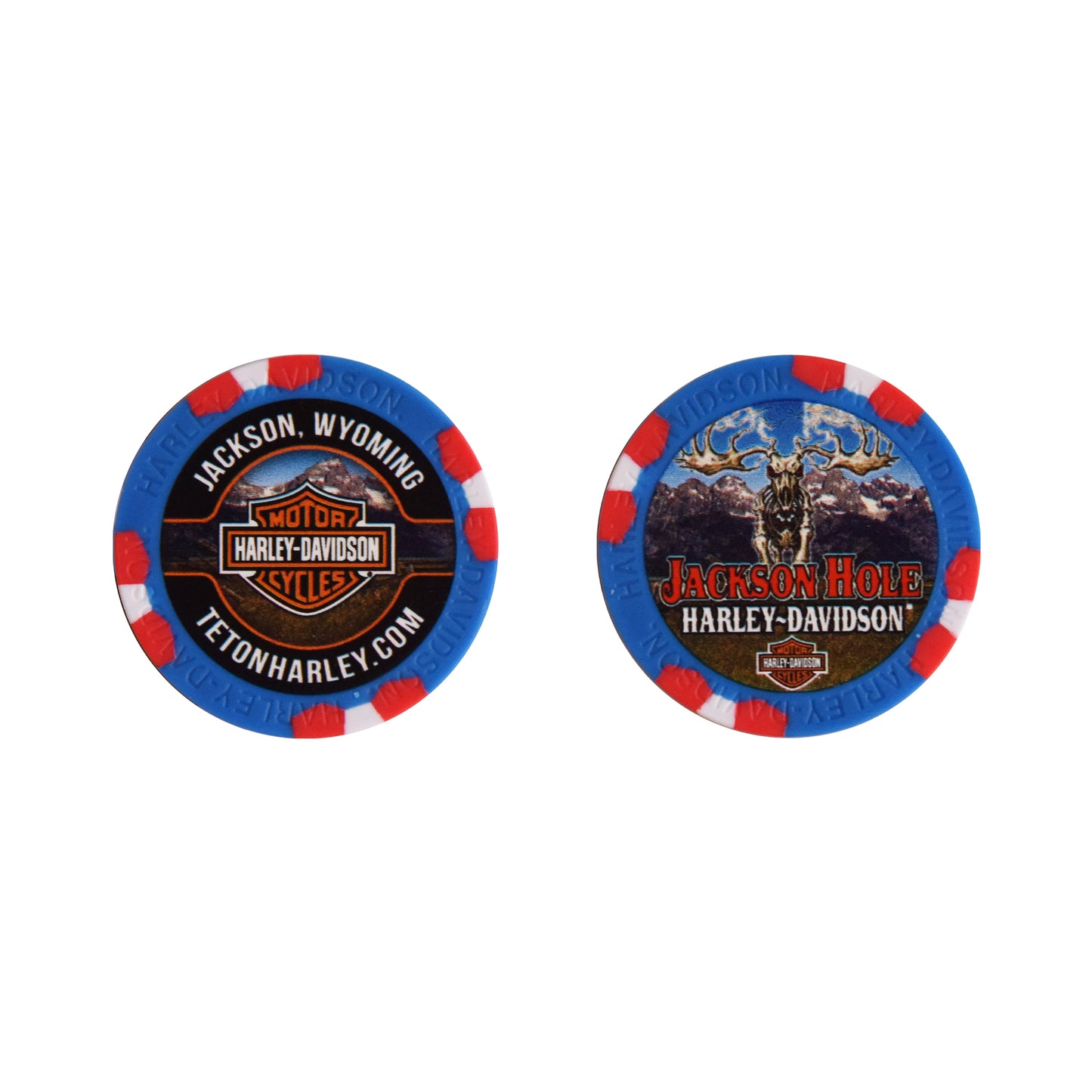 Jackson Hole Harley-Davidson Poker Chips