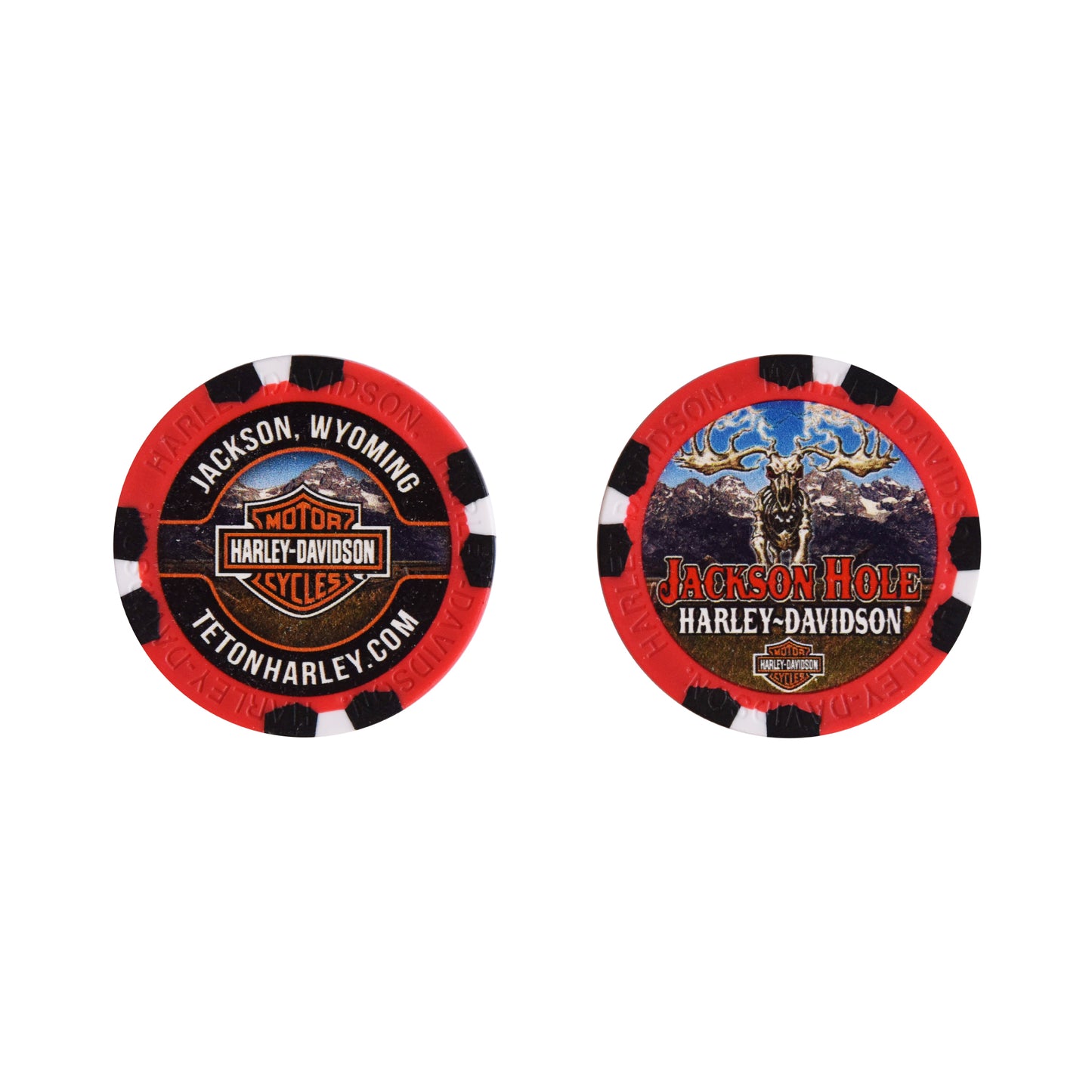 Jackson Hole Harley-Davidson Poker Chips